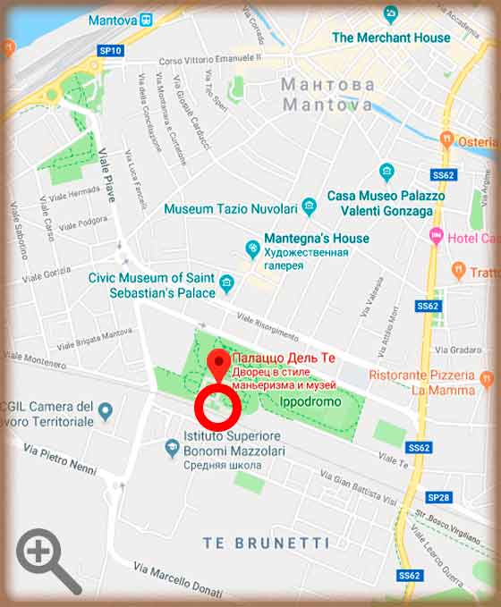 map palazzo-te di Mantova
